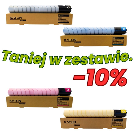 Zamienniki tonerów Konica Minolta TN321 CMYK – zestaw (Katun) do bizhub C224, C284, C364