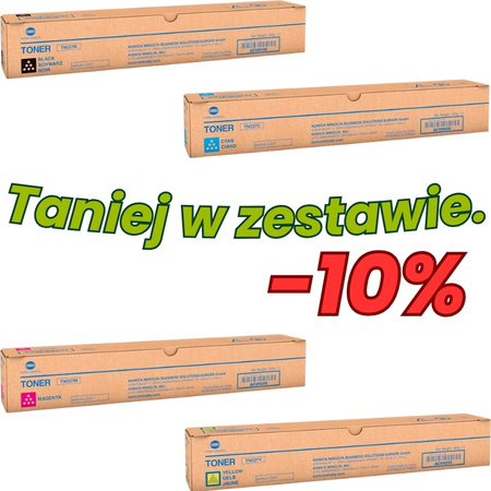Oryginalne tonery Konica Minolta TN227 – zestaw (CMYK) do urządzeń Konica Minolta bizhub C227i/C257i/C287i