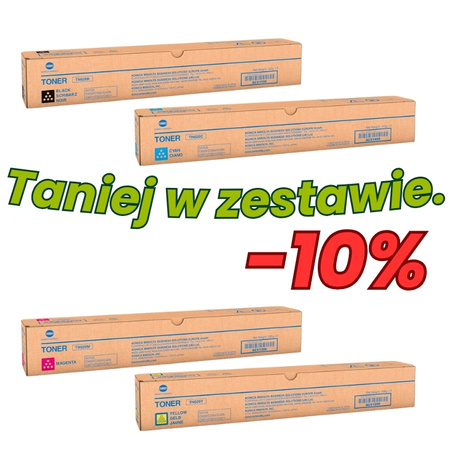 Oryginalne tonery Konica Minolta TN626 – zestaw (CMYK) do urządzeń Konica Minolta bizhub C450i/C550i/C650i