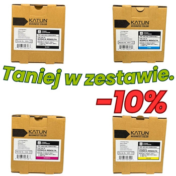 Zamienniki tonerów Konica Minolta TNP48 CMYK – zestaw (Katun) do bizhub C3350, C3850 