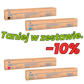 Oryginalne tonery Konica Minolta TN626 – zestaw (CMYK) do urządzeń Konica Minolta bizhub C450i/C550i/C650i